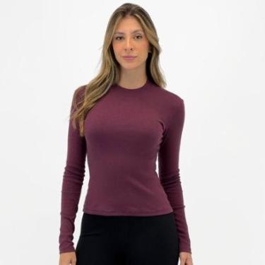 Imagem de Blusa Malwee Básica Canelada Gola Alta Manga Longa Feminina-Feminino