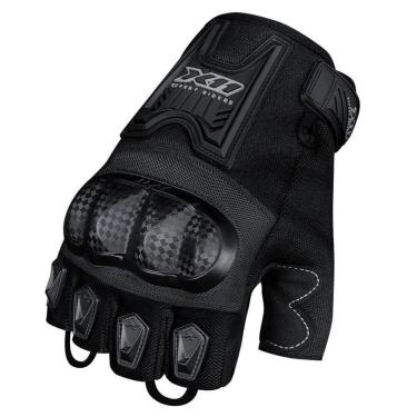 Imagem de Luva Meio Dedo Blackout 2 X11 Moto Motoqueiro Bike Motoboy-Masculino