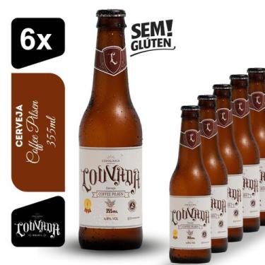 Imagem de Cerveja Coffee Pilsen Louvada 355ml Kit 6 unidades Sem Glúten - Cervej