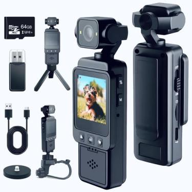 Imagem de Câmera corporal NTMHCTA Mini 1080P FHD 64GB com áudio e vídeo