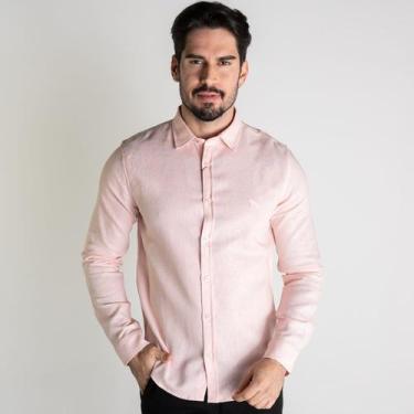 Imagem de Camisa Linho Acostamento Rosa Claro, M