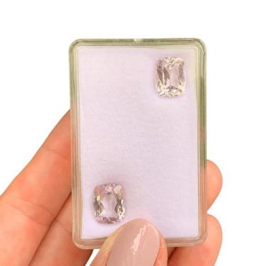 Imagem de Kunzita Rosa Cushion Baguete Par 9,34ct - ENE2ESE