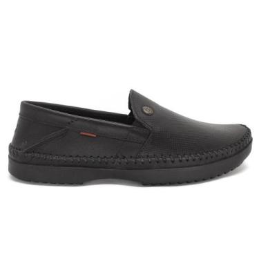 Imagem de Mocassim Freeway Masculino Couro Liso com Elástico Loganx, Preto, 42