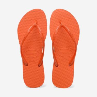 Imagem de Chinelo Havaianas Slim Laranja, Laranja sunset, 35/36