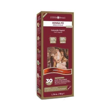 Imagem de Henna Surya Pó 100% Natural Cor Vinho 50g