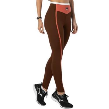 Imagem de Legging Fitness Recortes Zero Transparência Cor:MARRON/TERRATamanho:GG