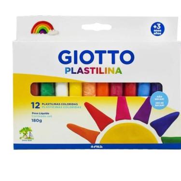 Imagem de Massinha de Modelar Plastilina C/ 12 Cores 180g Giotto