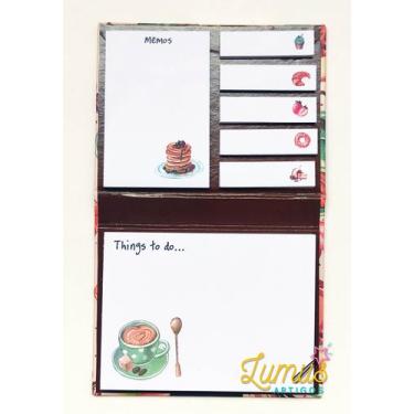 Imagem de Jogo De Bloco De Notas + Memo Sticks Cor:Donuts - Lumus Artigos, Donut