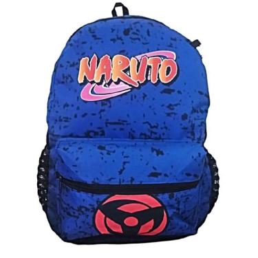 Imagem de Bolsa Mochila Naruto Azul de Costas Escolar Passeio e Viagem - EME