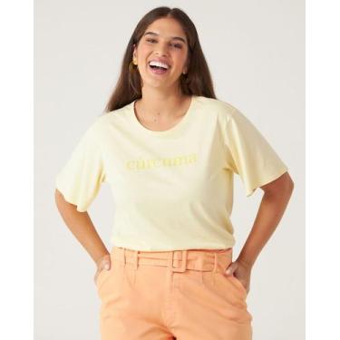 Imagem de Blusa Feminina Plus Size Cúrcuma Malha Natural Color - Malwee