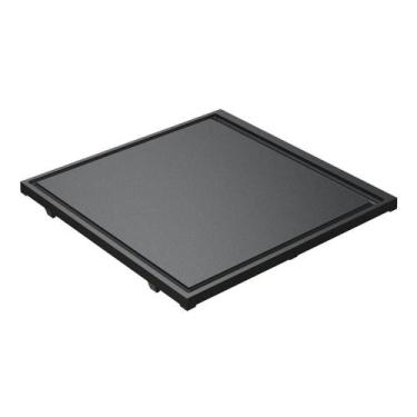 Imagem de Chapa Bifeteira Lisa Fogão Industrial Sobrepor Ferro Fundido 40x40cm -