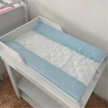Imagem de Trocador Anatômico Matelado com Capa Para Cômoda Americano Bebê Menina