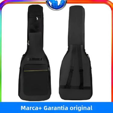 Imagem de Bolsa Para Guitarra Elétrica Impermeável Preta Com Alças Duplas Acolch