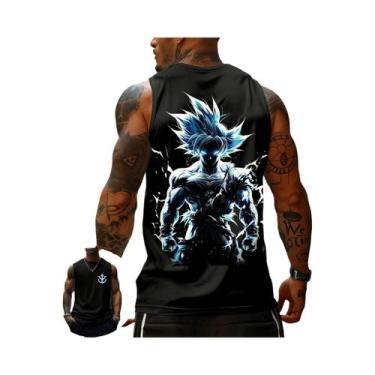 Imagem de Colete De Fitness Sem Mangas Dragon Ball Super Saiyan Para Homens E Mu