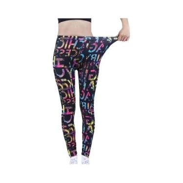 Imagem de Leggings Femininas Com Estampa Floral De Cintura Alta, Jeggings Elásti