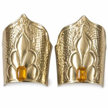 Imagem de Bracelete de Latão com Pedra Amarela  Assentamentos  Paramentas de Oxu