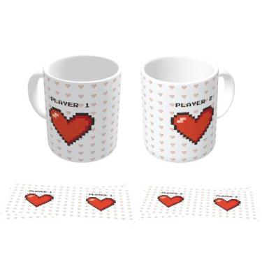 Imagem de Caneca Coração Player 1 e Player 2 - Presentes Criativos Namorados - G
