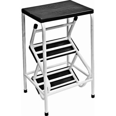 Imagem de Escada Domestica Bank fort 3 degraus super reforçada suporta até 120kg