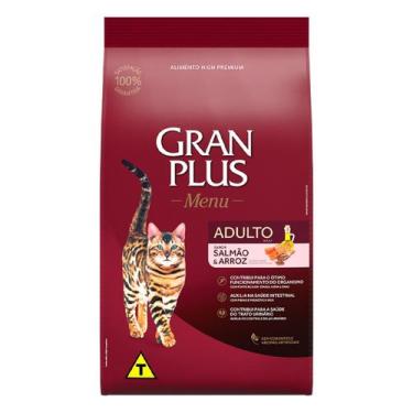 Imagem de Ração GranPlus Menu Gatos Adultos Salmão e Arroz 1Kg - GRAN PLUS