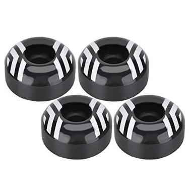 Imagem de Roda de skate infantil, 4 peças de roda de skate resistente a alto desgaste, acessório de ferramenta perfeita para skate esportes ao ar livre.(Preto)