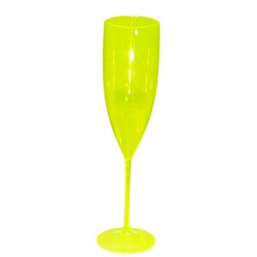 Imagem de Taça de Champagne Cristal Amarelo Neon