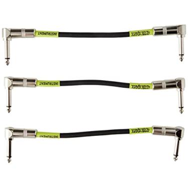 Imagem de Ernie Ball Cabo de instrumento, preto, angulado, 15 cm (6")