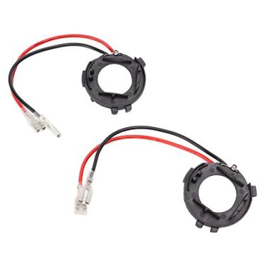Imagem de 2 peças TK-114 lâmpadas de LED pré-conectadas, adaptador de base de lâmpadas de LED com suporte de assento de farol para lâmpadas H7 de farol de LED