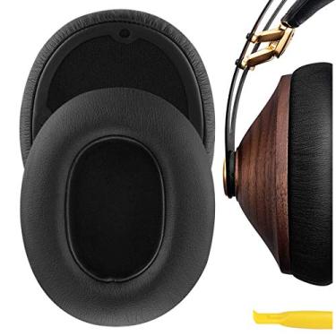 Imagem de Geekria Almofadas auriculares de substituição QuickFit para fones de ouvido Meze 99 Classics, Meze 99 Neo, peças de reparo com guia de vídeo (preto)