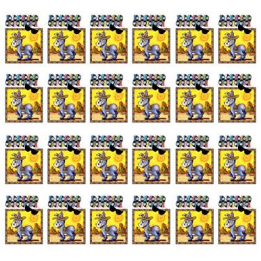 Imagem de Beistle Jogo de burro de 24 peças, 43,8 cm x 47 cm, multicolorido