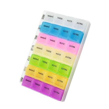 Imagem de Porta Comprimidos Remédio Manha Tarde Noite Adicional