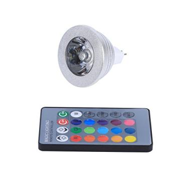 Imagem de Pilipane Lâmpada de LED,lâmpadas que mudam de cor, MR16 3W RGB LED que muda de cor 12V-24V com controle remoto para home bar