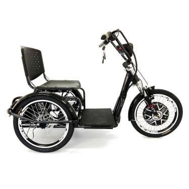 Imagem de Triciclo Elétrico 800W Lítio com Ré Farol e Alarme Fox Preto