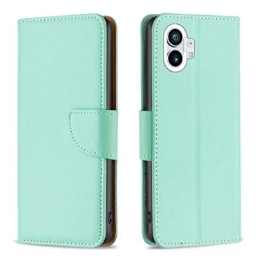Imagem de For Nothing Phone 1 Litchi Texture Pure Color Leather Phone Case