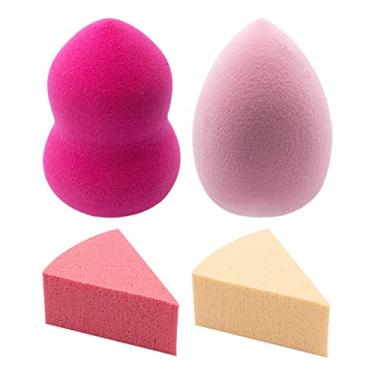 Imagem de Kit com 4 Esponjas para Maquiagem Modelos Diversos, Gota, Corpinho