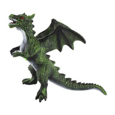 Imagem de Brinquedo Dinossauro Dragão Vinil Emite Som 33cm Cores Variadas - Bbr
