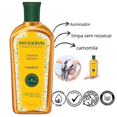 Imagem de Shampoo Iluminador Hidratação Brilho Capilar Phytoervas250ml