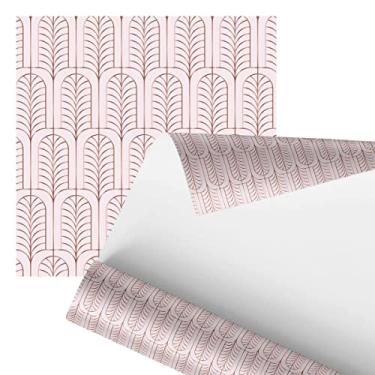 Imagem de Papel De Parede Adesivo Desenho Rosa Minimalista 2,80m