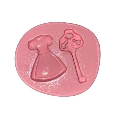 Imagem de Molde De Silicone Alice Vestido E Chave