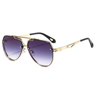 Imagem de Óculos de Sol Vintage Redondos de Metal Masculino Condução Preto Retro Espelho Óculos de Sol Senhora Sombra Óculos de Sol UV400 Óculos De Sol, 1, Tamanho Único