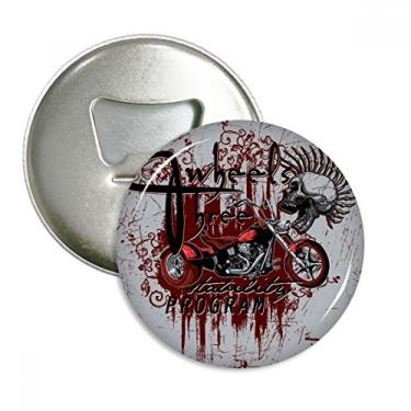 Imagem de Graffiti Street Culture Bloody Skeleton Motor abridor de garrafas ímã de geladeira emblema multifuncional