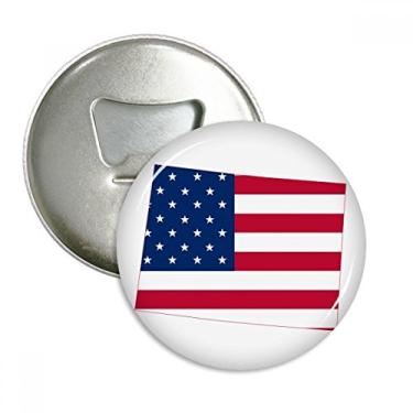 Imagem de Mapa Colorado América Estrelas Listras Bandeira Abridor de Garrafas Imã de Geladeira Emblema Multifuncional