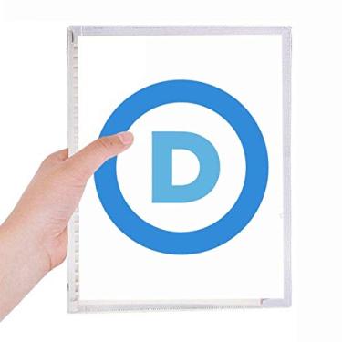 Imagem de Caderno azul com emblema dos Estados Unidos para festa democrática com folhas soltas recarregáveis