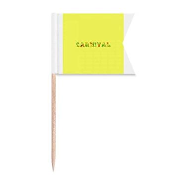 Imagem de Carnaval Fonte Brasileira Hot Toothpick Flags Marcação de Rotulagem para Bolo Festa Prato de Queijo