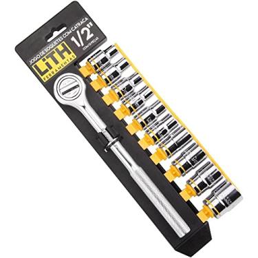 Imagem de Jogo de Soquetes com Catraca 1/2pol. com 12 Peças em Cromo