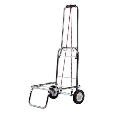 Imagem de Carrinho De Carga Aço Cromado Dobrável100Kg Rodas D Borracha