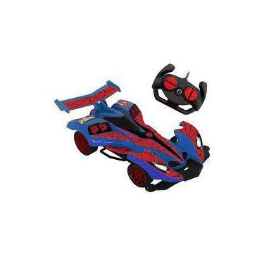 Carrinho Controle Remoto Carro Homem Aranha Brinquedo Flip