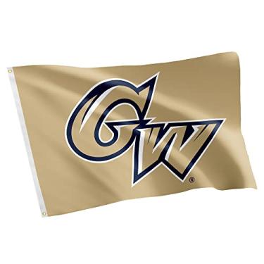 Imagem de Desert Cactus Bandeira George Washington University 100% poliéster para ambientes internos e externos 1,5 m x 1,5 m (bandeira 2)