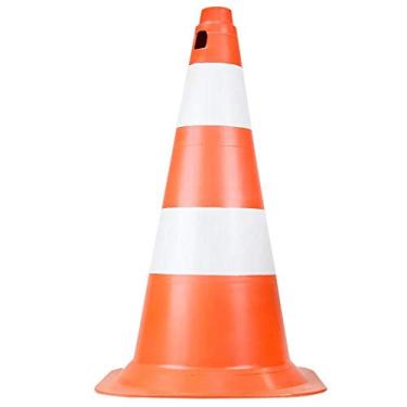 Imagem de Cone Rígido Laranja e Branco 75 cm - Proteplus