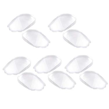 Imagem de SUPVOX 5 pares de palmilhas corretivas O/X perna calcanhar lateral medial cunha palmilhas de silicone para alinhamento dos pés bate dor no joelho pernas arco osteoartrite