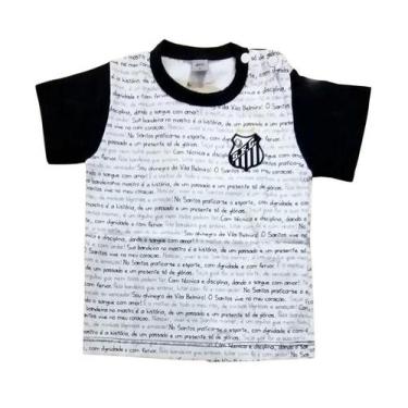 Imagem de Camiseta Bebê Santos Hino Manga Curta Oficial - Revedor